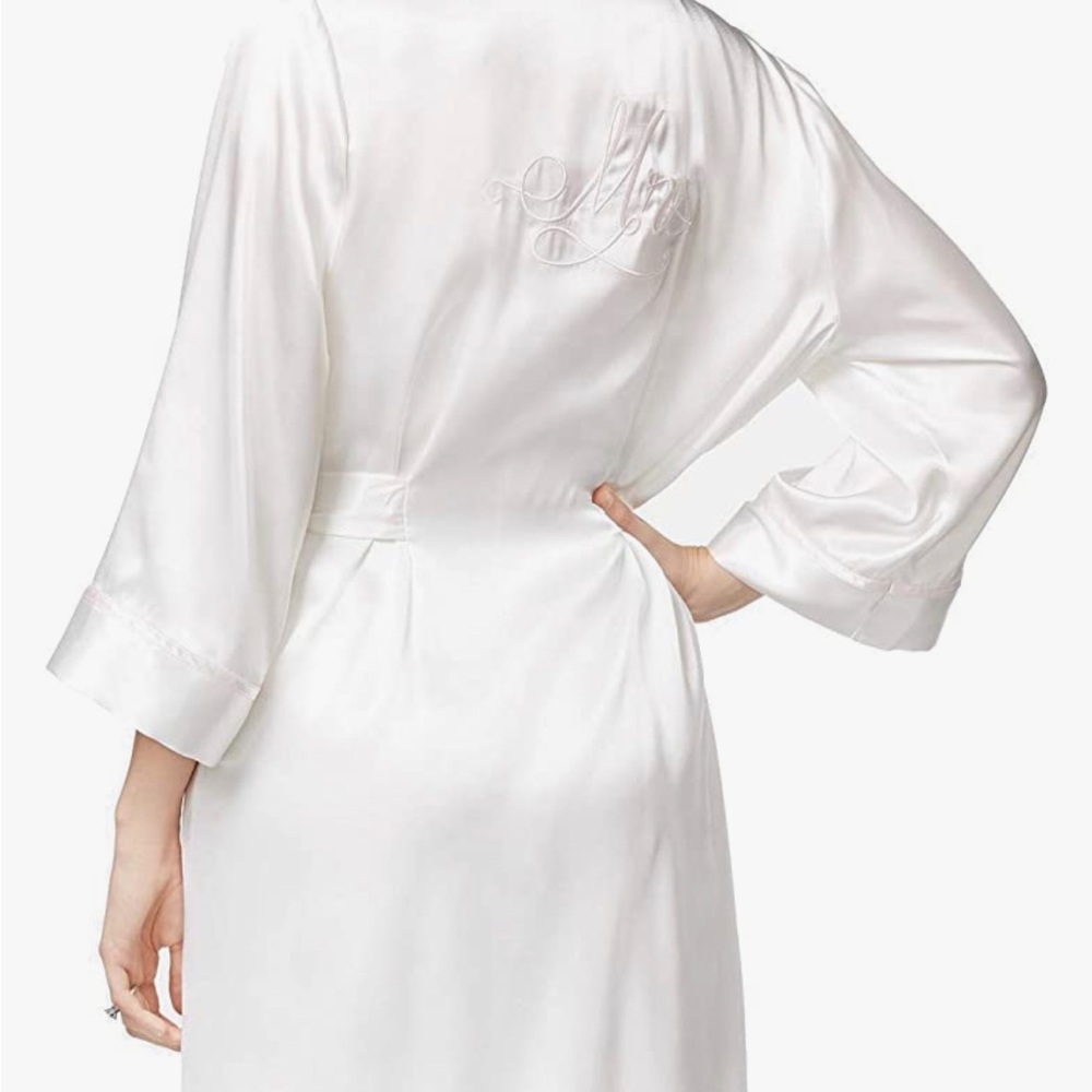 Linea Donatello Satin Bridal “Mrs.” Robe